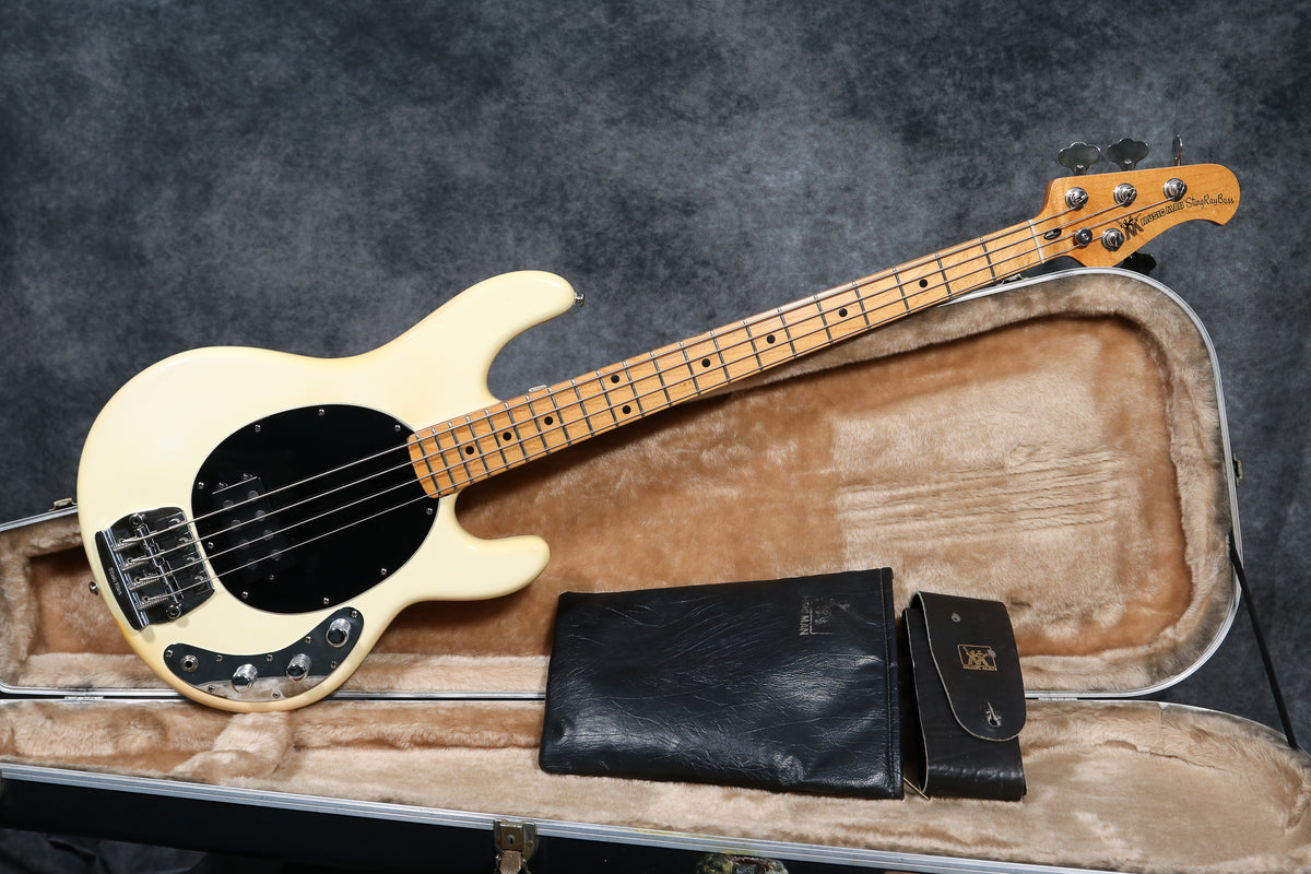 1979 Music Man Stingray, White – Andy Baxter Bass & Guitars