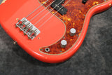 1962 Fender Precision Bass, Fiesta Red Refinish, Slab RW Board