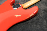 1962 Fender Precision Bass, Fiesta Red Refinish, Slab RW Board