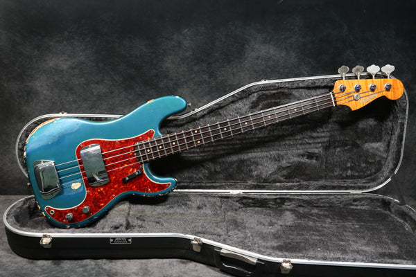 1962 Fender Precision Bass, Slab Board, Lake Placid Blue Refinish